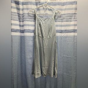 Juniors SO shoulder tie smock dress